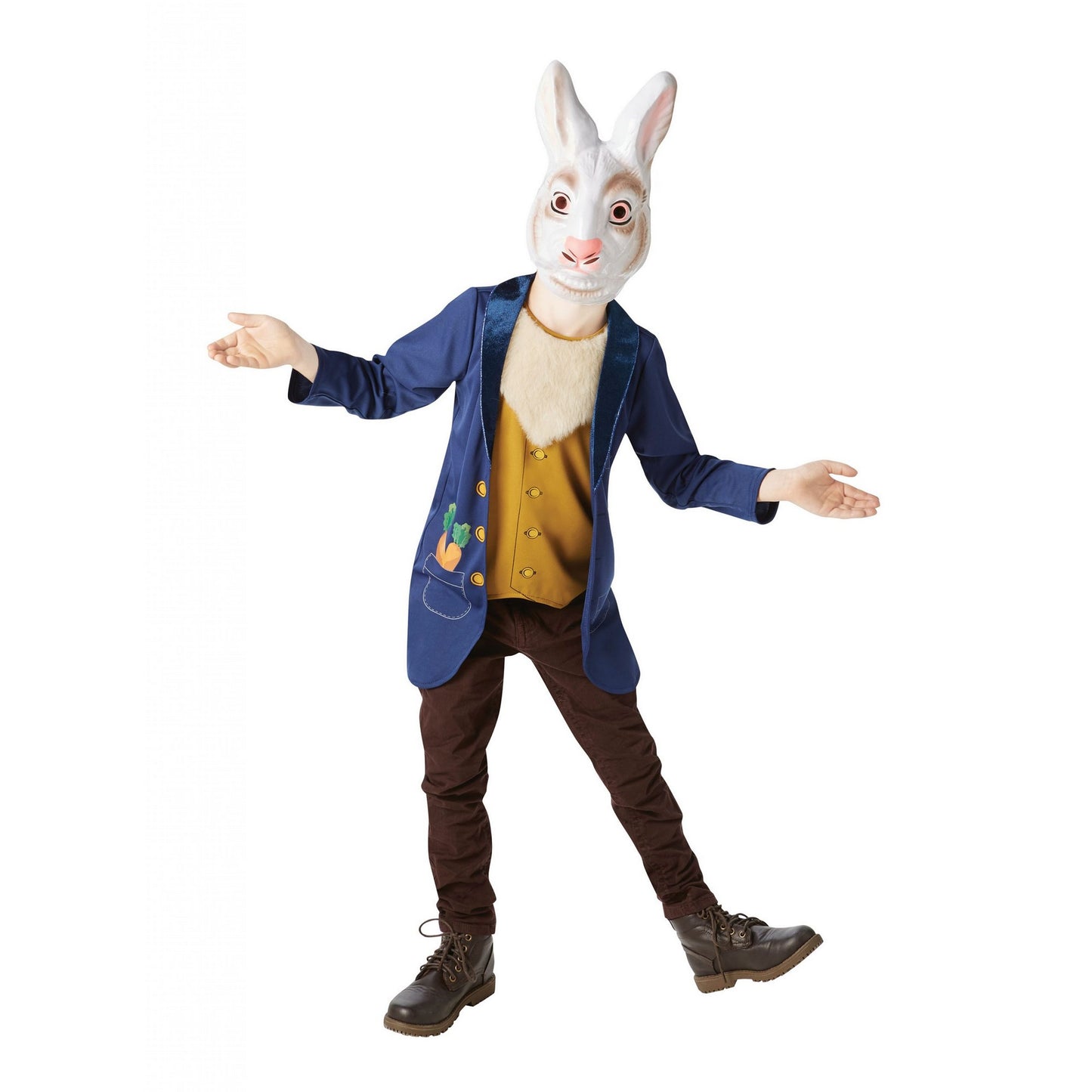 Blue-Brown-White - Front - Bristol Novelty Childrens-Kids Mr Rabbit Costume