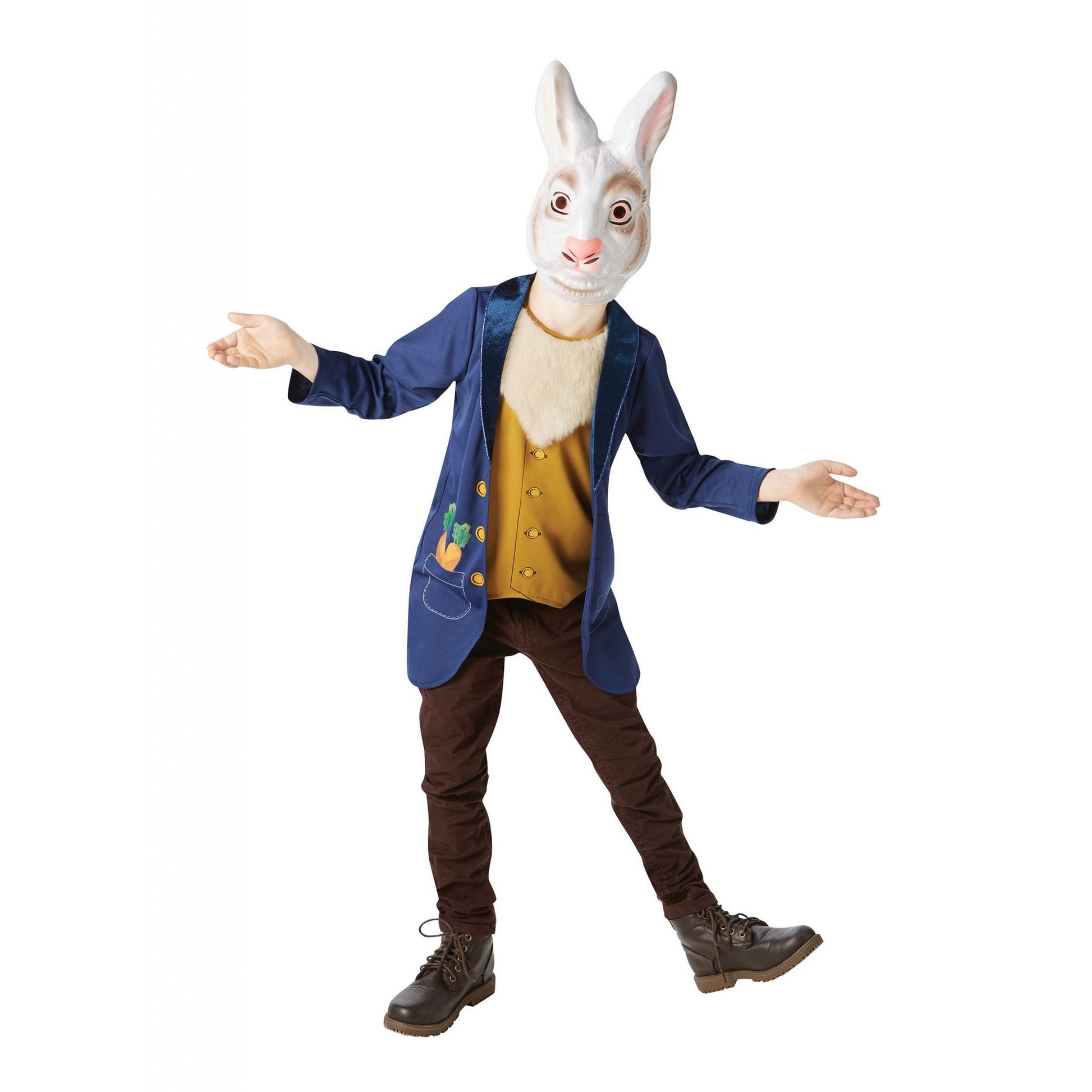 Blue-Brown-White - Front - Bristol Novelty Childrens-Kids Mr Rabbit Costume