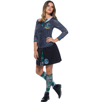 Green-Silver - Back - Harry Potter Girls Slytherin Skirt