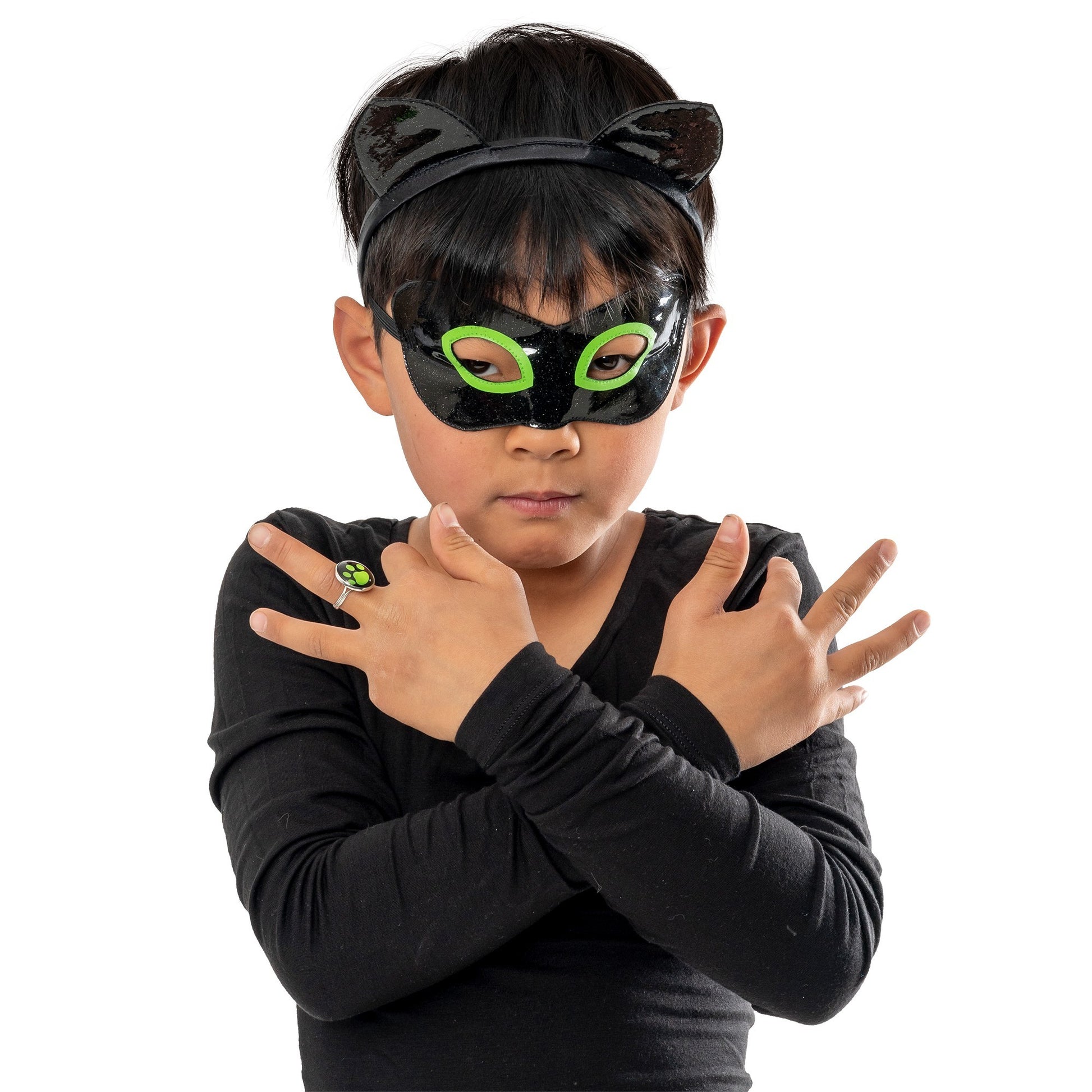 Black - Back - Miraculous Lady Bug Cat Noir Accessories Set