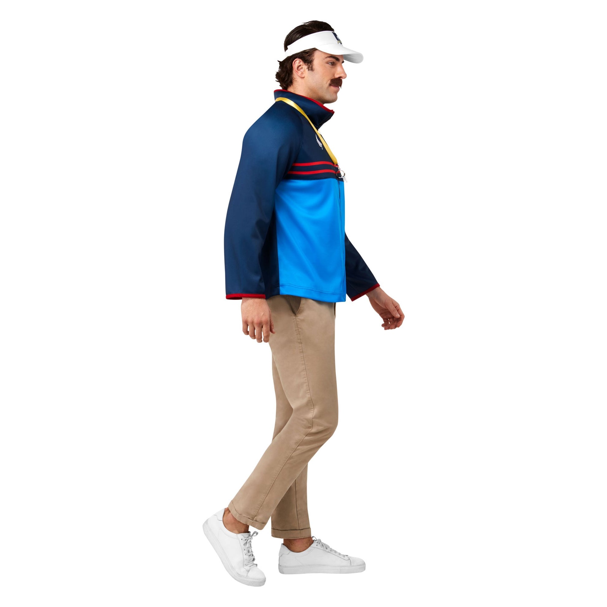 Navy-Blue-White - Side - Ted Lasso Mens Costume