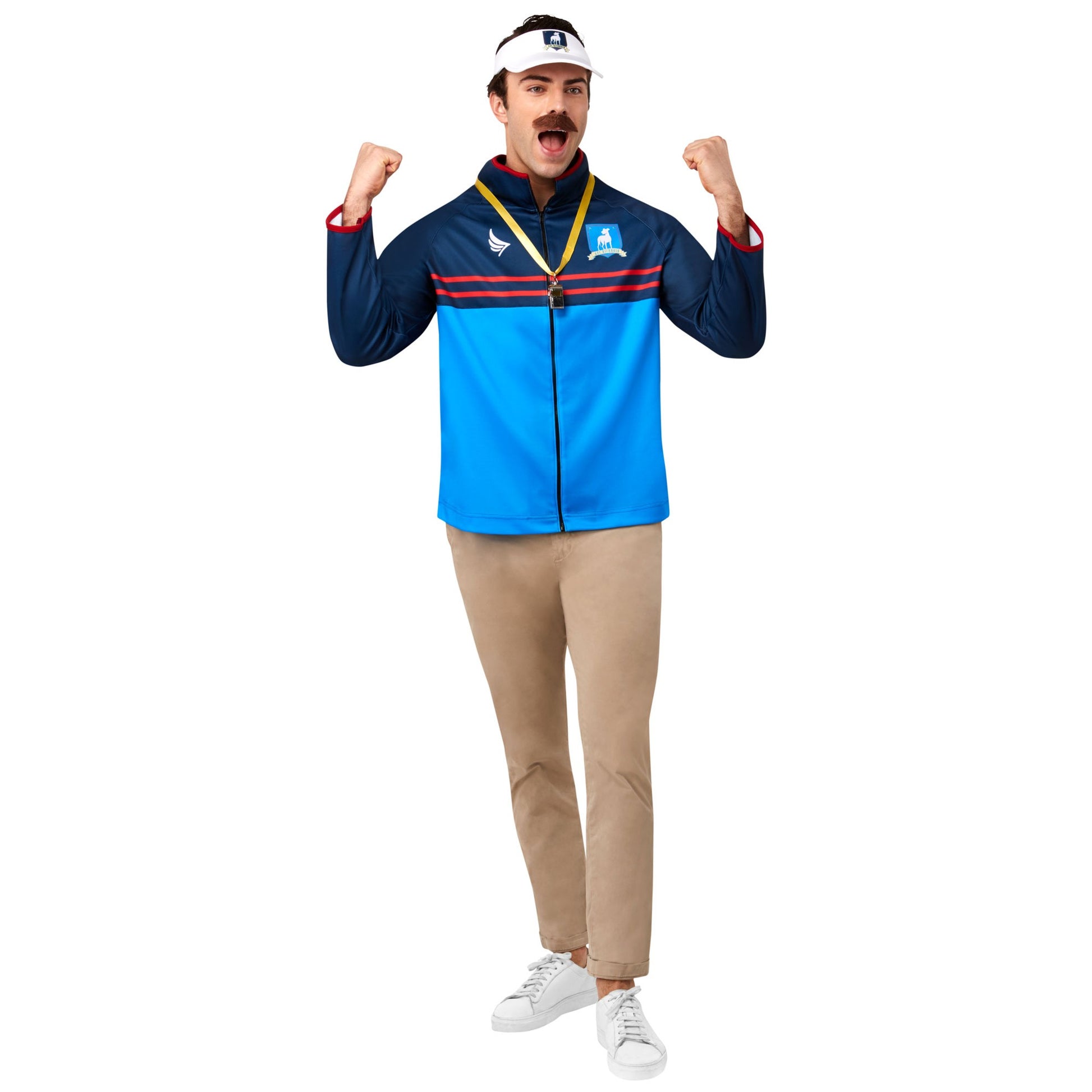 Navy-Blue-White - Front - Ted Lasso Mens Costume