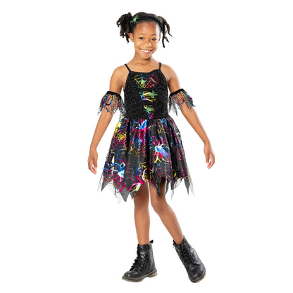 Multicoloured - Front - Bristol Novelty Girls Spider Costume