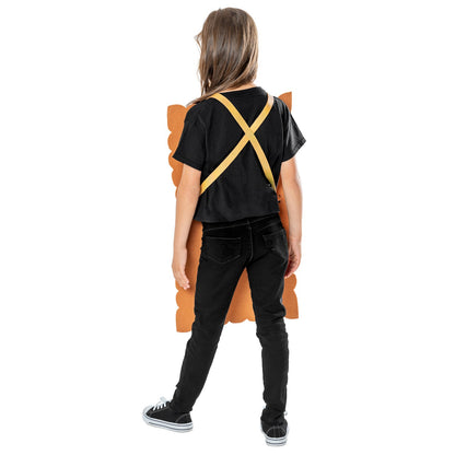 Gold-Black - Back - Willy Wonka & The Chocolate Factory Childrens-Kids Golden Ticket Tabard