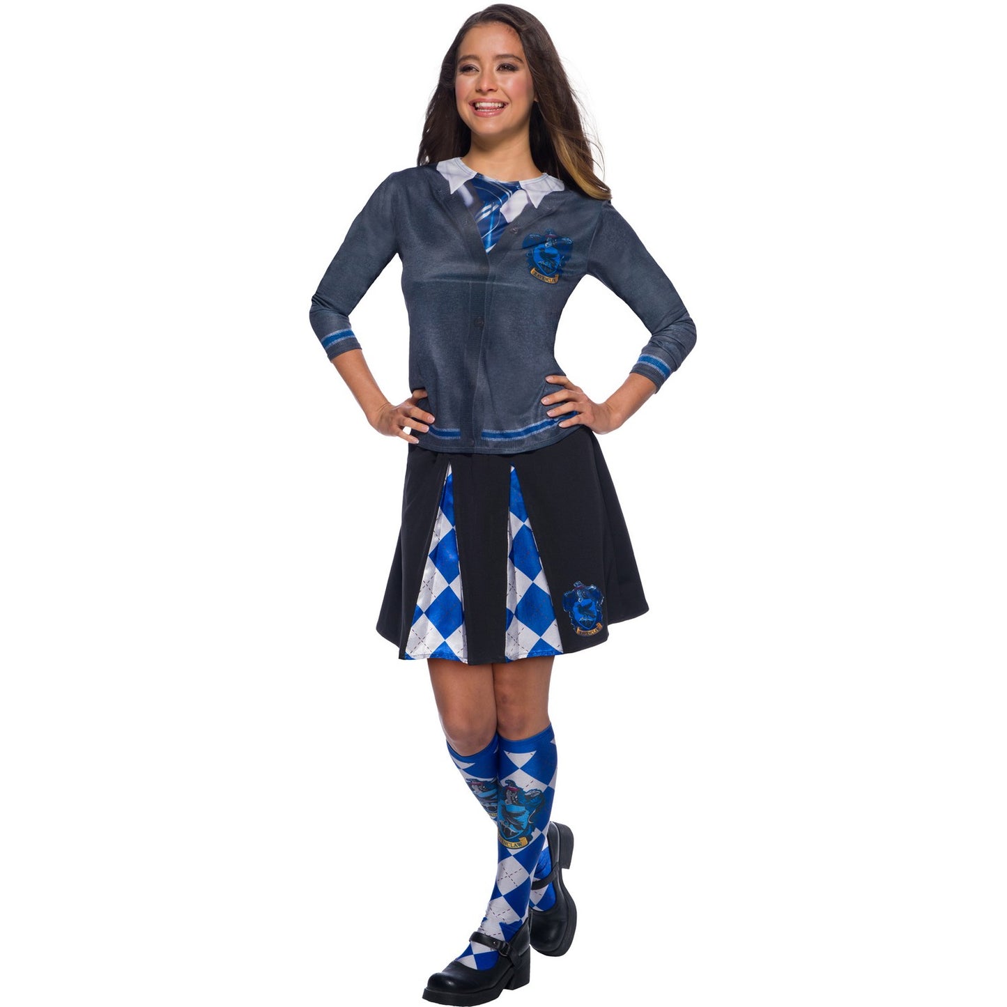 Black-Blue-White - Back - Harry Potter Girls Ravenclaw Skirt