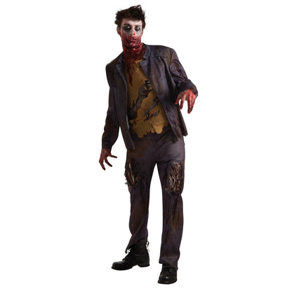 Brown-Yellow - Front - Bristol Novelty Mens Shawn The Undead Costume