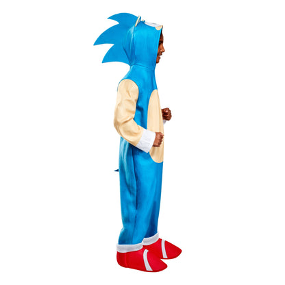Blue-White-Beige - Lifestyle - Sonic The Hedgehog Childrens-Kids Oversized Jumpsuit