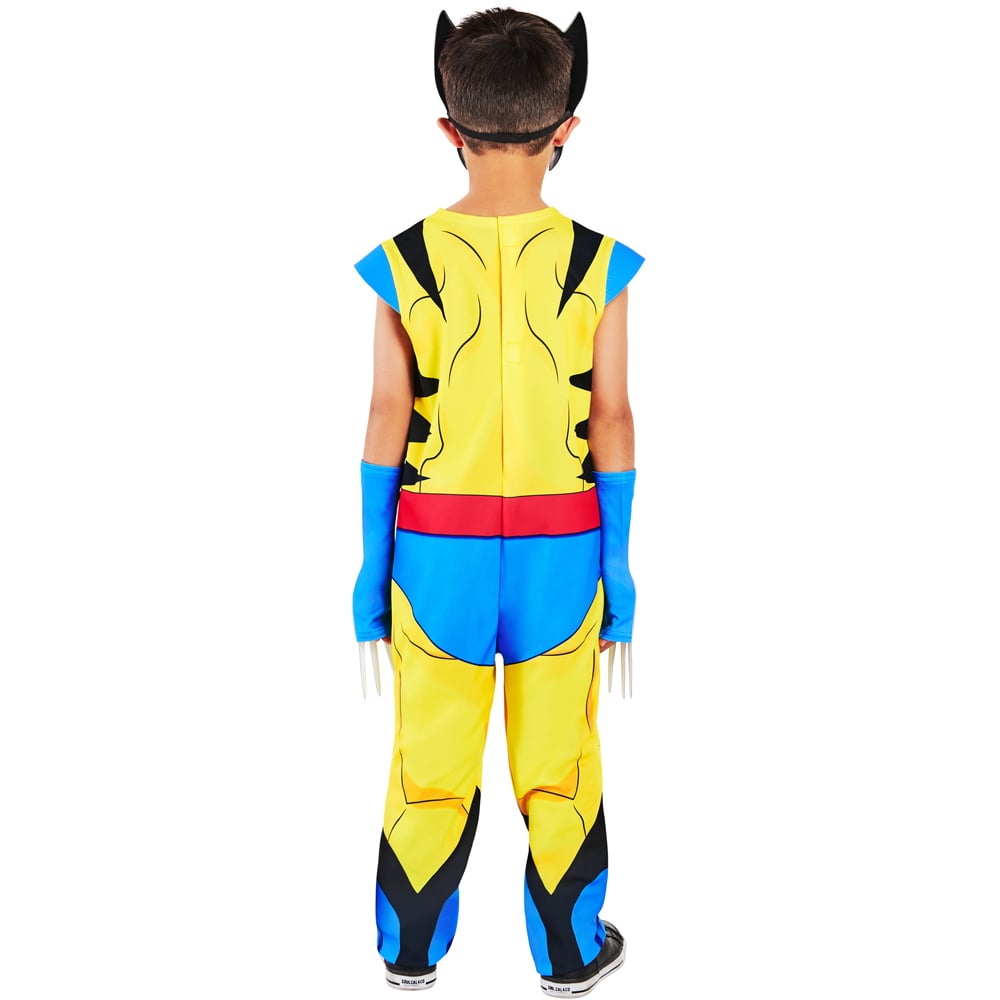 Yellow-Blue-Black - Back - Deadpool & Wolverine Childrens-Kids Classic Costume