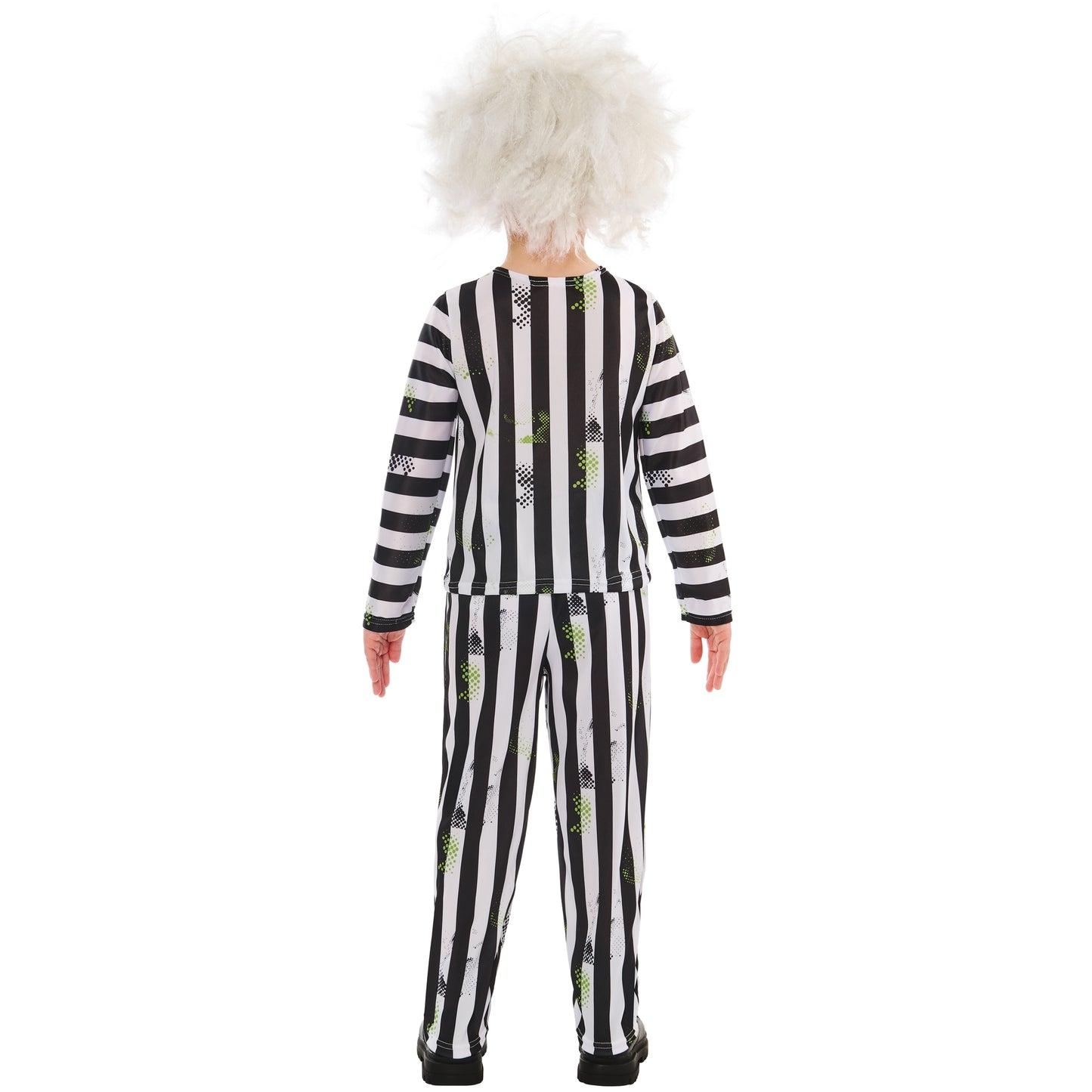 Black-White - Back - Beetlejuice Boys Striped Costume