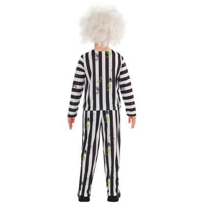 Black-White - Back - Beetlejuice Boys Striped Costume