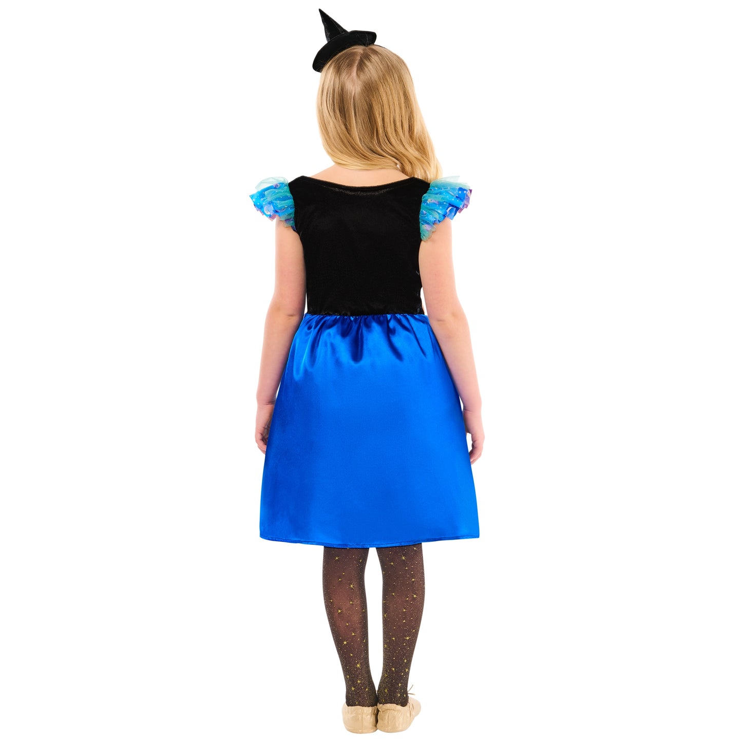 Blue - Back - Bristol Novelty Girls Cosmic Witch Costume