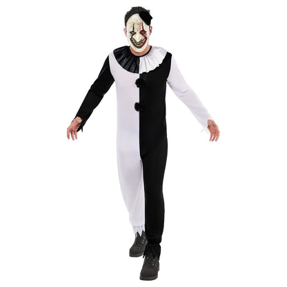 Black-White - Front - Bristol Novelty Unisex Adult Terror Clown Costume