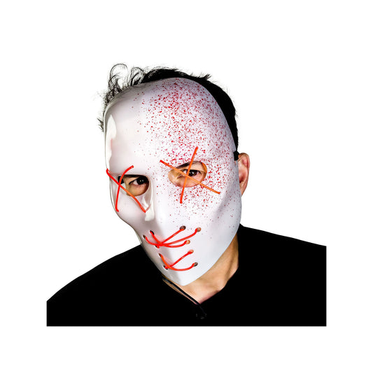 White-Red - Front - Bristol Novelty Unisex Adult Slasher Blood Splatter Mask