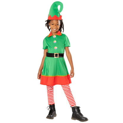 Green-Red - Front - Bristol Novelty Childrens-Kids Elf Costume