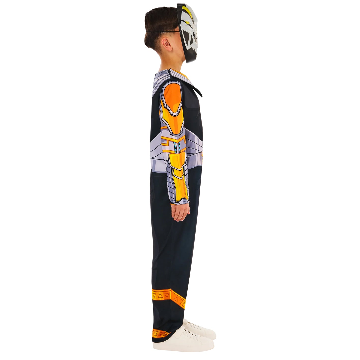 Multicoloured - Side - Power Rangers Childrens-Kids Cosmic Fury Black Ranger Costume