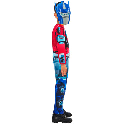 Blue-Red - Lifestyle - Transformers Childrens-Kids Earth Spark Optimus Prime Costume Set