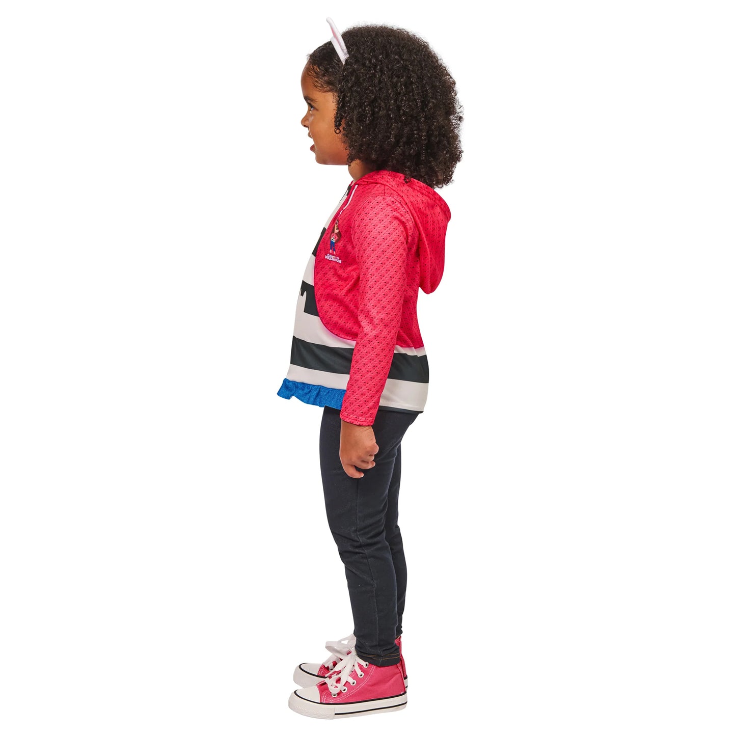 Pink-Black-White - Side - Gabby´s Dollhouse Girls Costume Set