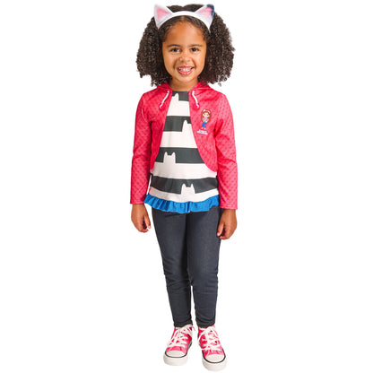 Pink-Black-White - Front - Gabby´s Dollhouse Girls Costume Set