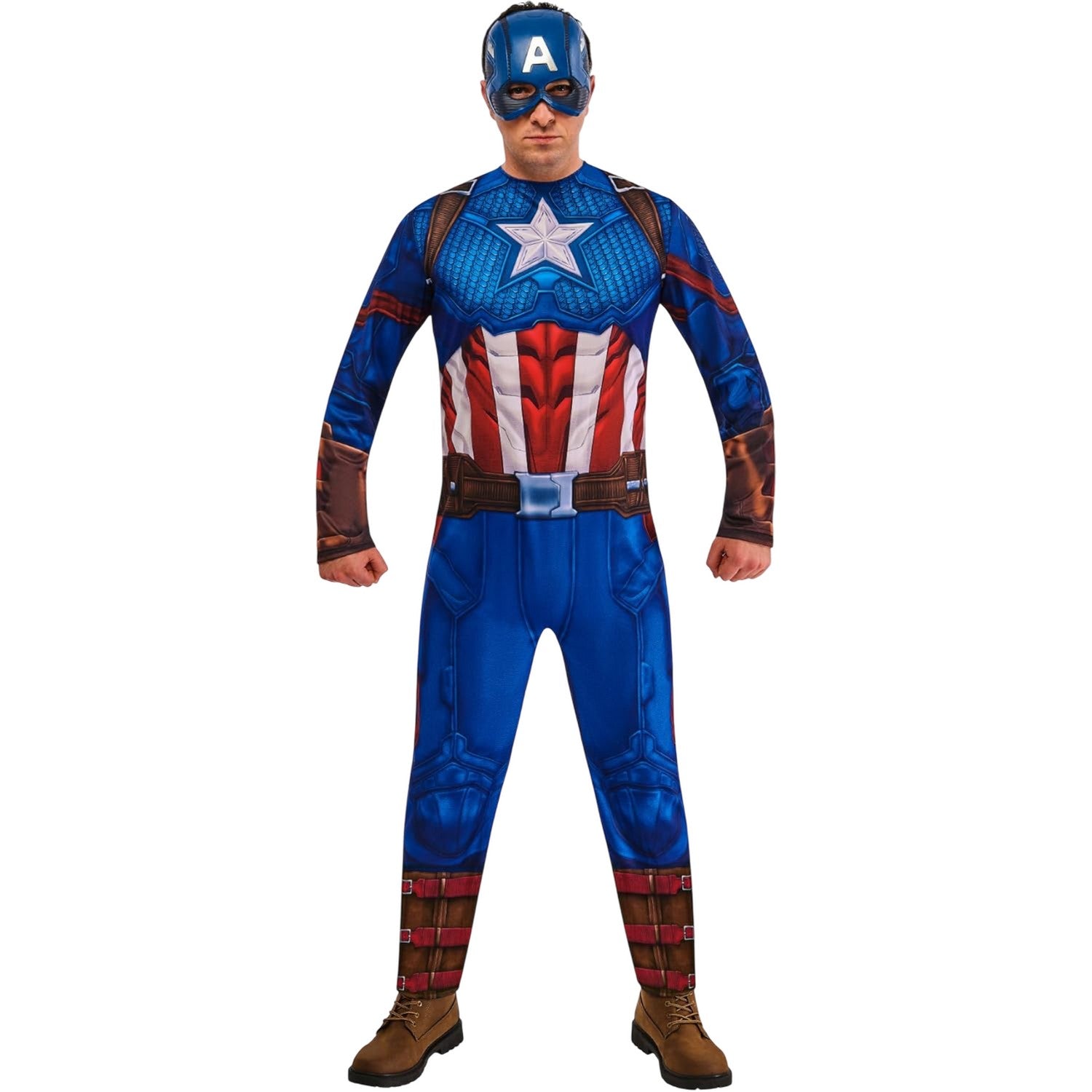 Blue-Red - Front - Captain America Mens Costume Set