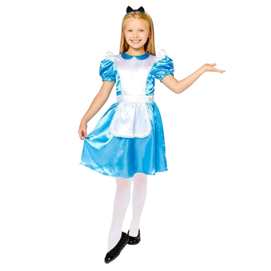 Blue - Front - Alice In Wonderland Girls Costume