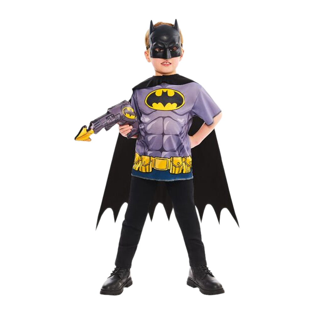 Purple-Black - Front - Batman Boys Costume Set