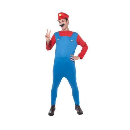 Blue-Red - Front - Super Mario Mens Costume Set