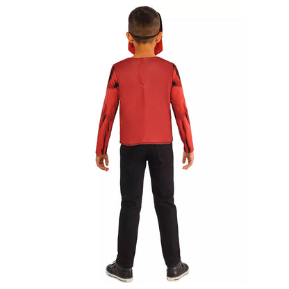 Green-Red - Back - Hulk Childrens-Kids Reversible Costume Top