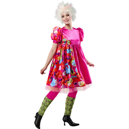 Pink-Multicoloured - Front - Barbie Womens-Ladies Weird Barbie Costume Dress