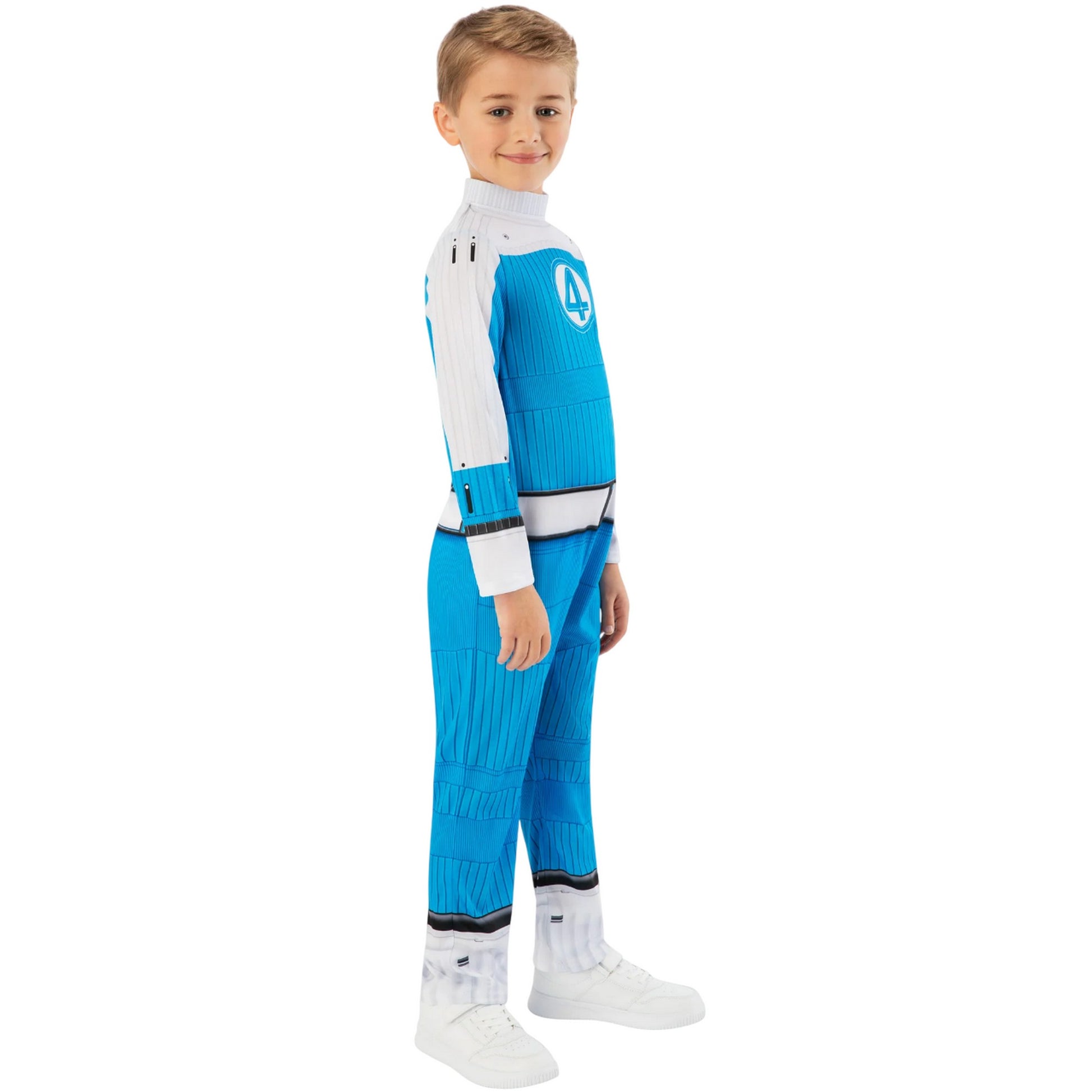 Blue-White - Side - Fantastic Four Childrens-Kids Costume