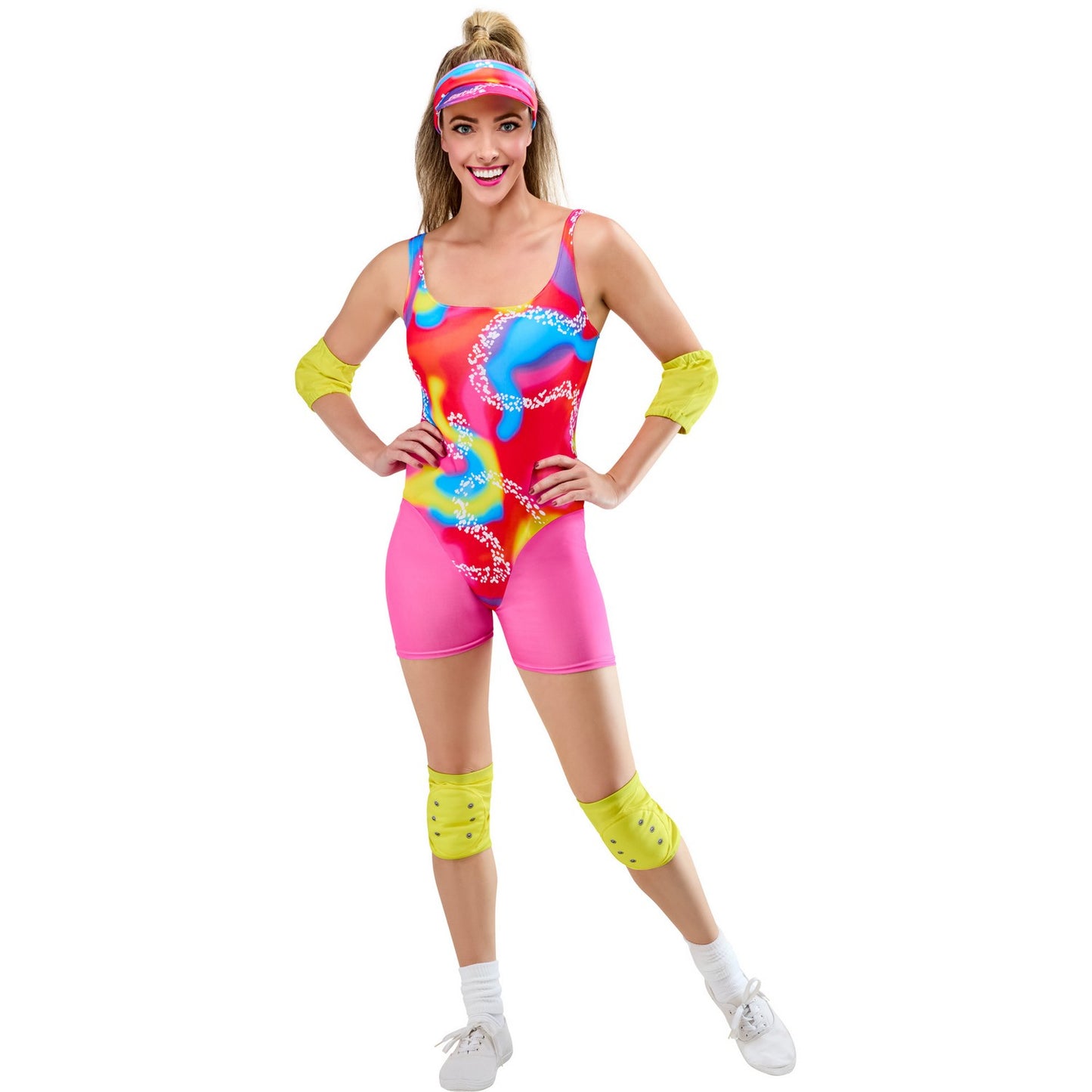 Pink-Red-Multicoloured - Front - Barbie Womens-Ladies Roller Skate Costume
