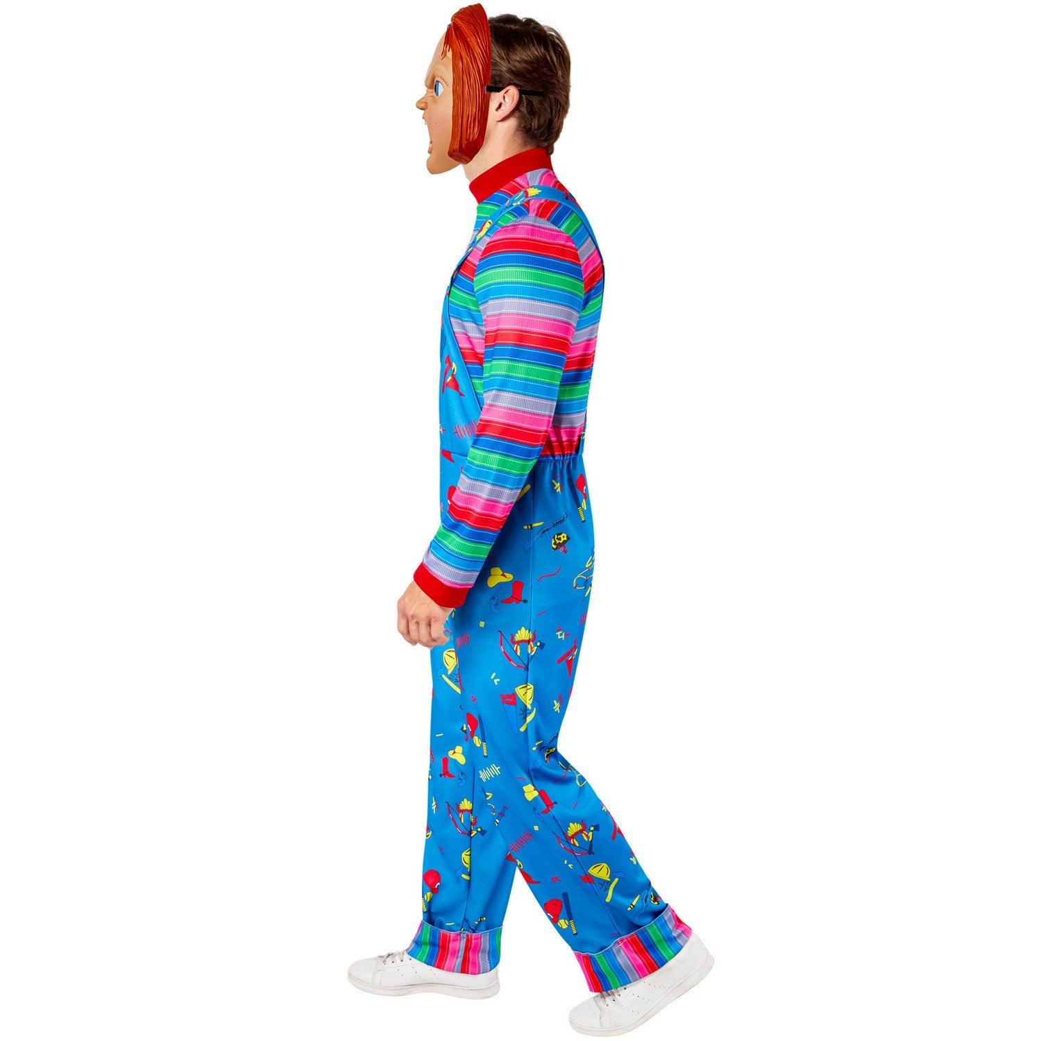 Blue-Multicoloured - Side - Chucky Unisex Adult Deluxe Costume