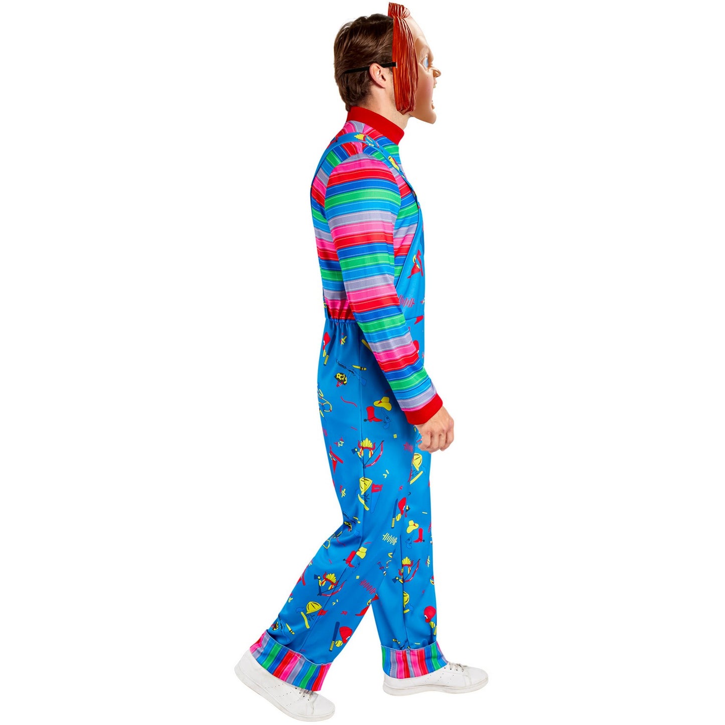 Blue-Multicoloured - Back - Chucky Unisex Adult Deluxe Costume