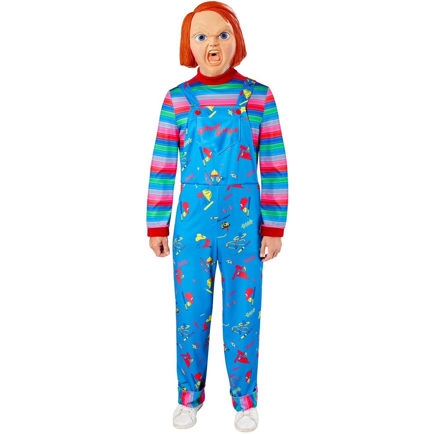 Blue-Multicoloured - Front - Chucky Unisex Adult Deluxe Costume
