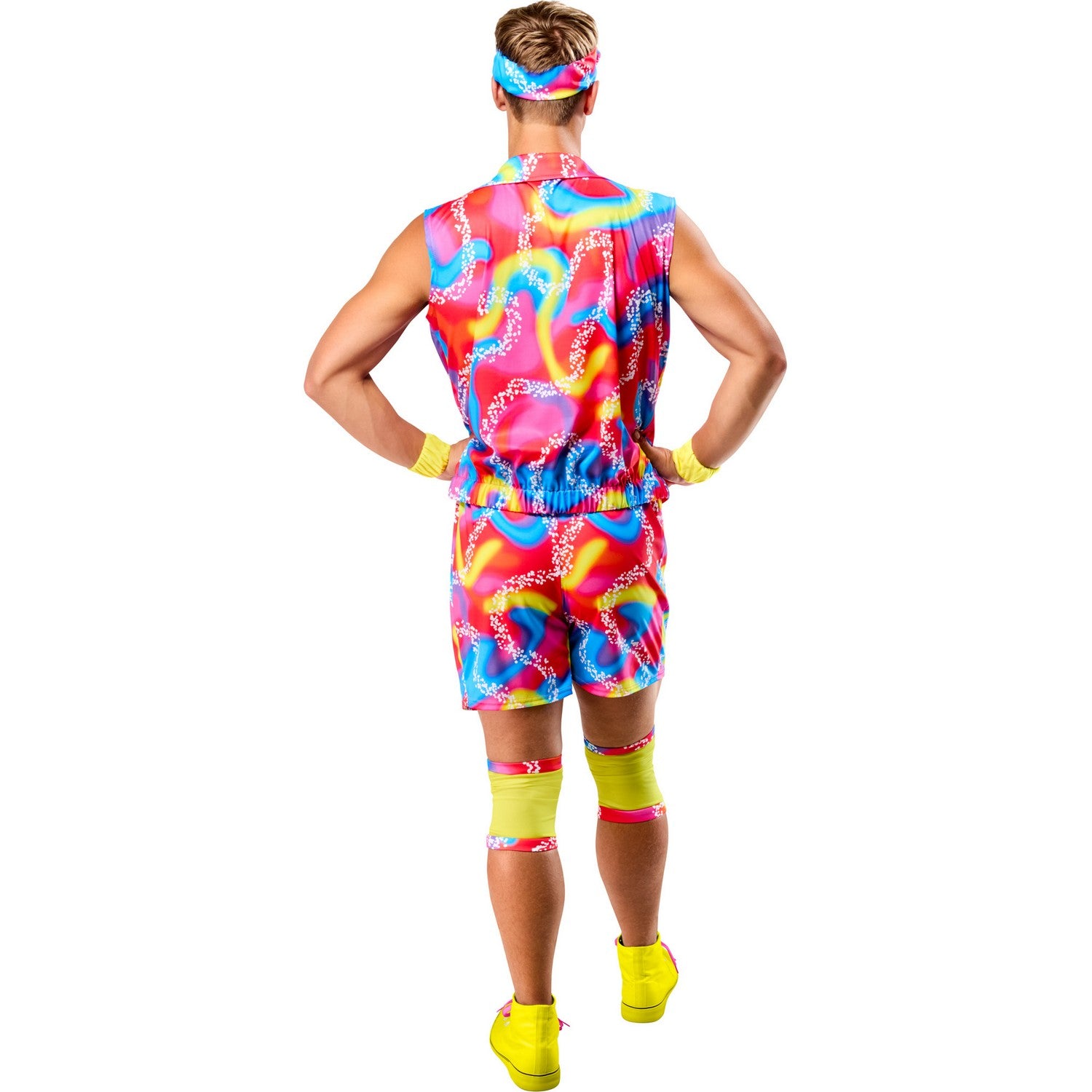 Pink-Multicoloured - Back - Barbie Mens Ken Roller Skate Costume Set