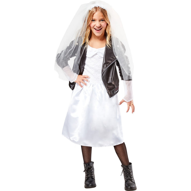 White-Black - Pack Shot - Bride of Chucky Girls Tiffany Costume Set