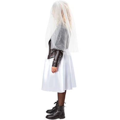 White-Black - Lifestyle - Bride of Chucky Girls Tiffany Costume Set