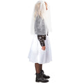 White-Black - Side - Bride of Chucky Girls Tiffany Costume Set