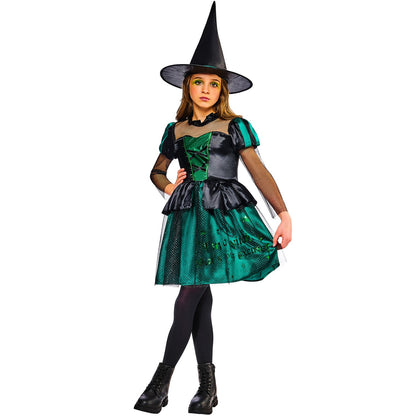 Green-Black - Front - The Wizard Of Oz Girls The Wicked Witch Of The West Costume Set