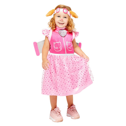 Pink - Front - Paw Patrol Girls Skye Costume