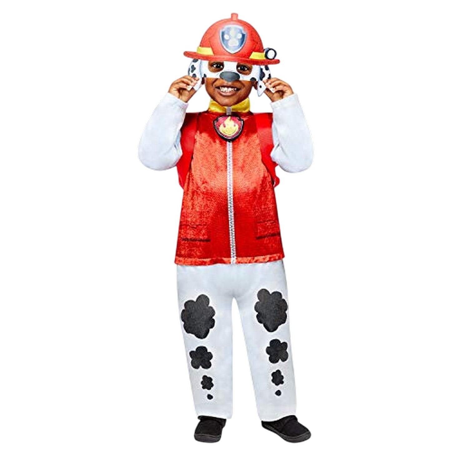 Red-White - Front - Paw Patrol Deluxe Marshall Costume