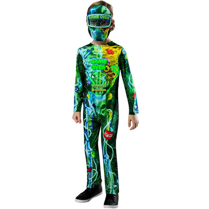 Multicoloured - Pack Shot - Bristol Novelty Childrens-Kids Gamer Skeleton Costume