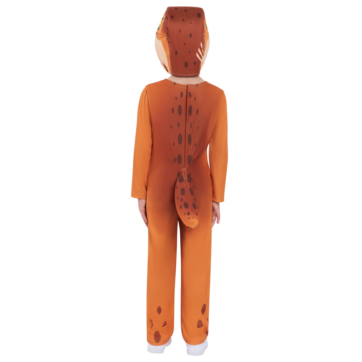 Orange-Beige - Back - Jurassic World Childrens-Kids T-Rex Costume