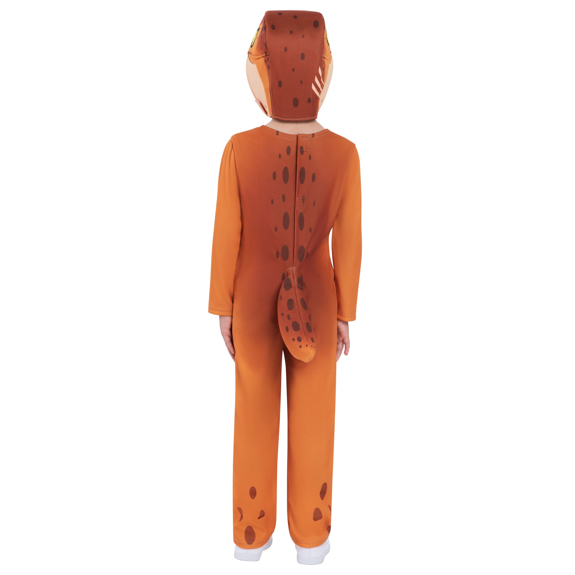 Orange-Beige - Back - Jurassic World Childrens-Kids T-Rex Costume