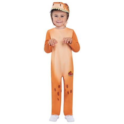 Orange-Beige - Front - Jurassic World Childrens-Kids T-Rex Costume