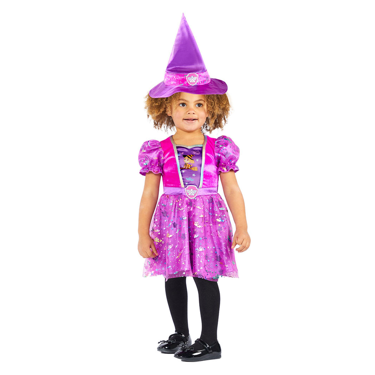 Pink - Front - Paw Patrol Girls Skye Witch Costume Set