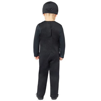 Black-Multicoloured - Back - Paw Patrol Childrens-Kids Skeleton Costume Set
