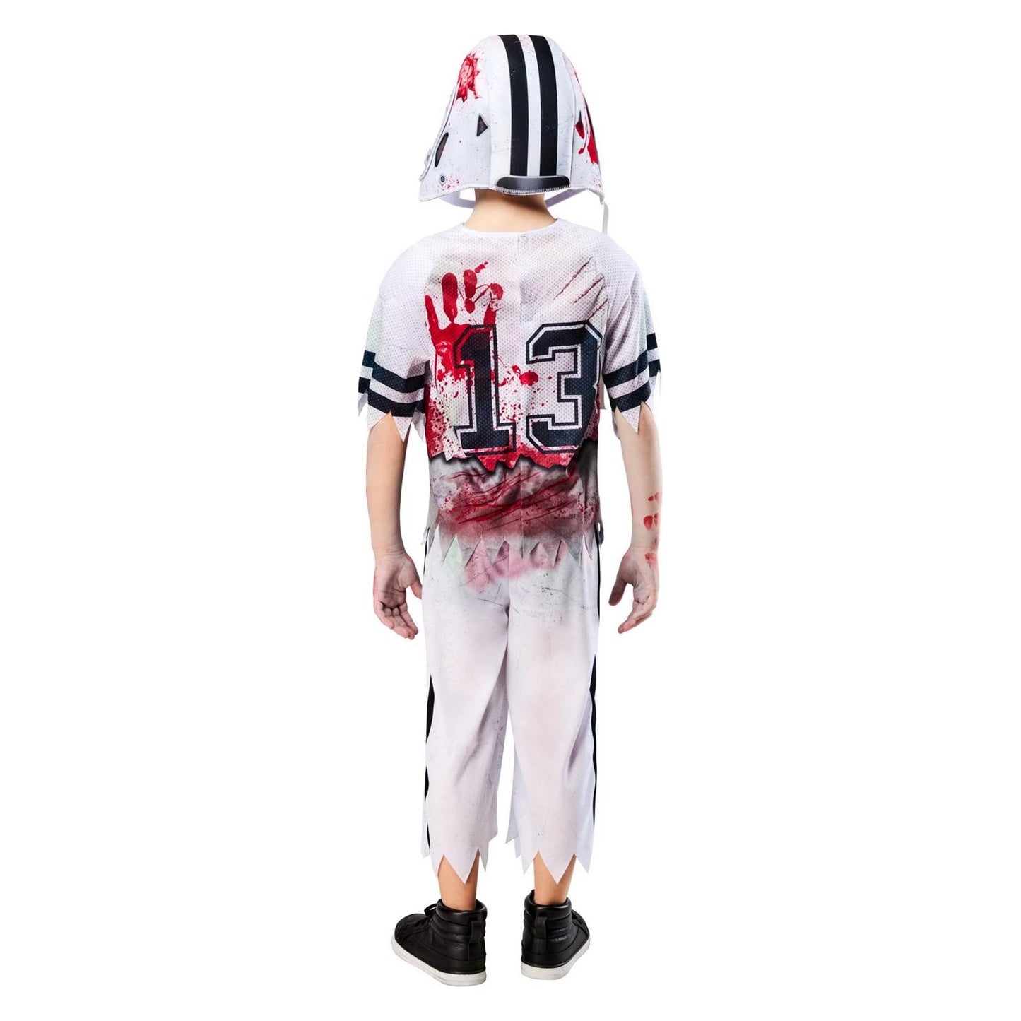 White-Red - Back - Bristol Novelty Unisex Adult Zombie Football Player Costume Set