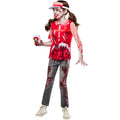 Red-White - Pack Shot - Bristol Novelty Childrens-Kids Zombie Burger Worker Costume