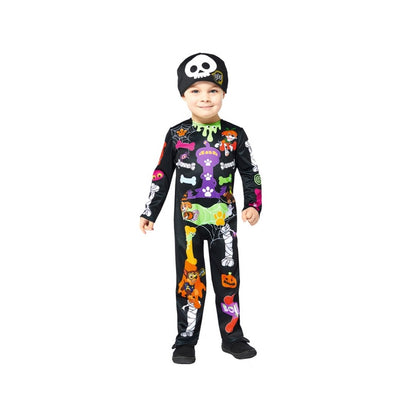 Multicoloured - Front - Paw Patrol Childrens-Kids Skeleton Halloween Costume