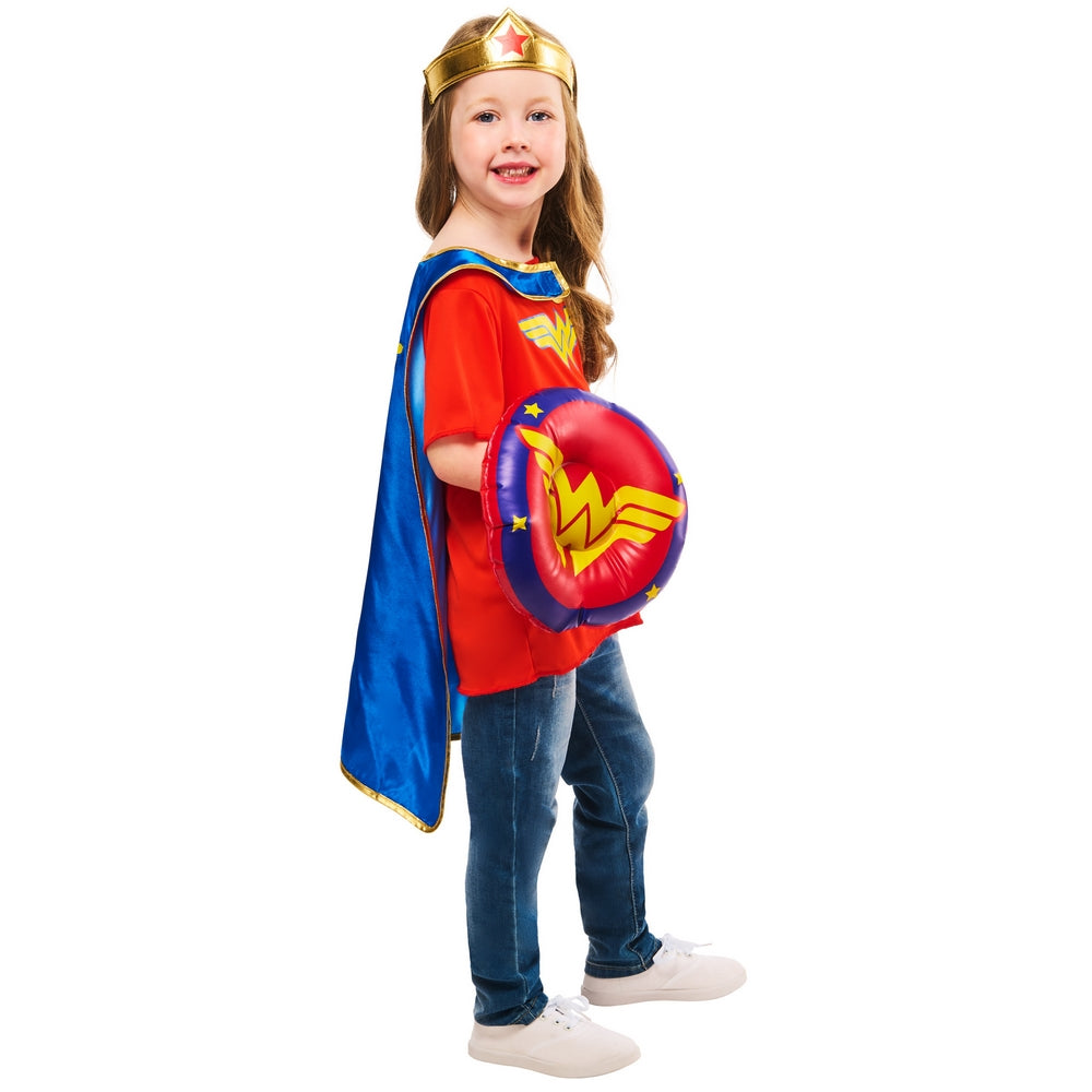 Red-Blue-Golden - Side - Wonder Woman Girls Costume
